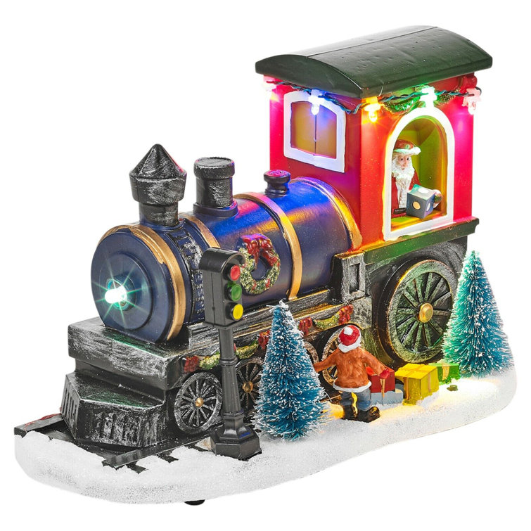 The Seasonal Aisle Santa LED Light up Express Railway Train Wayfair.co.uk